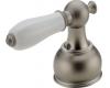 Delta H212NN Brilliance Pearl Nickel Porcelain Lever Handle Set