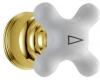 Delta NeoStyleOld H77PB Brilliance Polished Brass Porcelain Cross Handle