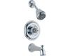 Delta Botanical-Azalea T14480-LHP Chrome Tub/Shower Faucet