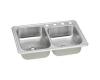 Elkay CR2503 Stainless Steel Double Bowl Top Mount Kitchen Sink