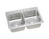 Elkay CR33211 Stainless Steel Double Bowl Top Mount Kitchen Sink