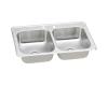 Elkay CR33222 Stainless Steel Double Bowl Top Mount Kitchen Sink