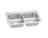 Elkay CR33224 Stainless Steel Double Bowl Top Mount Kitchen Sink