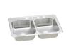 Elkay CR33225 Stainless Steel Double Bowl Top Mount Kitchen Sink