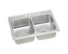 Elkay CR43223 Stainless Steel Double Bowl Top Mount Kitchen Sink