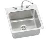 Elkay DLH252212C Stainless Steel Single Bowl Top Mount Kitchen Sink Kit