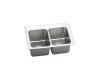 Elkay DLR3722101 Stainless Steel Double Bowl Top Mount Kitchen Sink