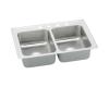 Elkay PSR43224 Stainless Steel Double Bowl Top Mount Kitchen Sink