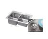 Elkay STLR3322LPD0 Stainless Steel Double Bowl Top Mount Kitchen Sink Kit