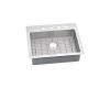 Elkay ECTSRAD25226BG1 Stainless Steel Single Bowl Dual / Universal Mount Kitchen Sink Kit