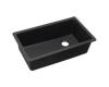 Elkay ELGU13322BK0 Black Granite Single Bowl Undermount Kitchen Sink