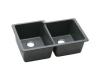 Elkay ELGU250RBK0 Black Granite Double Bowl Undermount Kitchen Sink