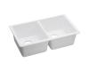 Elkay ELGU3322WH0 White Granite Double Bowl Undermount Kitchen Sink