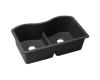 Elkay ELGULB3322BK0 Black Granite Double Bowl Undermount Kitchen Sink