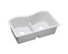 Elkay ELGULB3322WH0 White Granite Double Bowl Undermount Kitchen Sink