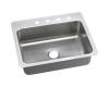 Elkay LSR27221 Stainless Steel Single Bowl Dual / Universal Mount Kitchen Sink
