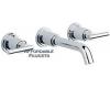 Grohe Atrio 20 138 000+18 027 000 Chrome 3-Hole Wall Mount Vessel Faucet Trim with Lever Handles