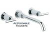 Grohe Atrio 20 139 000+18 027 000 Chrome 3-Hole Wall Mount Vessel Faucet Trim with Lever Handles