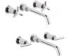 Grohe Atrio 20 139 BE0 Sterling 3-Hole Wall Mount Vessel Faucet Trim