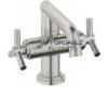 Grohe Atrio 21 031 AV0+18 026 AV0 Satin Nickel Centerset Bath Faucet with Pop-Up & Spoke Handles