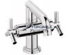 Grohe Atrio 21 031 BE0+18 026 BE0 Sterling Centerset Bath Faucet with Pop-Up & Spoke Handles