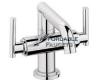 Grohe Atrio 21 031 BE0+18 027 BE0 Sterling Centerset Bath Faucet with Pop-Up & Lever Handles