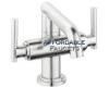 Grohe Atrio 21 031 EN0+18 027 EN0 Brushed Nickel Centerset Bath Faucet with Pop-Up & Lever Handles