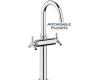 Grohe Atrio 21 046 BE0+18 026 BE0 Sterling Deck Mount Vessel Faucet with Spoke Handles