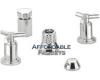 Grohe Atrio 24 016 EN0+18 026 EN0 Brushed Nickel Wideset Bidet Faucet with Spoke Handles
