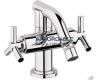 Grohe Atrio 24 017 BE0+18 026 BE0 Sterling Centerset Bidet Faucet with Spoke Handles