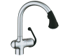 Grohe Ladylux Cafe 33 755 KD0 Stainless Steel/Soft Black Pull-Out Kitchen Faucet