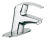 Grohe Eurosmart 32 710 001 Starlight Lavatory Centerset Faucet Less Drain