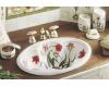 Kohler Fables & Flowers K-14173-0 White Design on Cantata Self-Rimming Lavatory