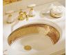 Kohler Laureate K-14174-PD-0 White Design on Caxton Undercounter Lavatory in Polished Gold on White