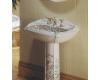 Kohler English Trellis K-14192-FL-0 White Design on Portrait Pedestal Lavatory