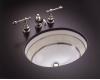 Kohler Flight of Fancy K-14218-FP-0 White with Platinum Design on Caxton Undercounter Lavatory