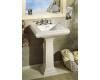 Kohler Nantucket K-14226-NT-0 White Design on Memoirs Classic Pedestal Lavatory