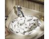 Kohler Botanical Study K-14234-BT-0 White Design on Intaglio Self-Rimming Lavatory