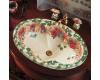 Kohler Peonies & Ivy K-14270-PS-96 Biscuit Design on Cantata Self-Rimming Lavatory
