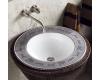 Kohler Mythical Beasts K-14284-MP-0 White Design on Camber Self-Rimming Lavatory with Platinum Textured Rim and 10" Centers