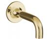 Kohler Purist K-14427-PGD Vibrant Moderne Polished Gold Wall-Mount Non-Diverter Bath Spout, 90-Degrees