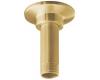 Kohler MasterShower K-7396-BGD Vibrant Moderne Brushed Gold 3" Straight Ceiling-Mount Showerarm and Flange