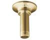 Kohler MasterShower K-7396-PGD Vibrant Moderne Polished Gold 3" Straight Ceiling-Mount Showerarm and Flange