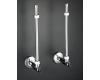 Kohler K-7608-CP Polished Chrome Pair 1/2" Npt Angle Supply with Annealed Vertical Tube and Loose-Key Stop