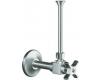 Kohler K-7637-G Brushed Chrome Angle Supply with Stop, Annealed Vertical Tube and 3/8" Npt