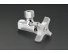 Kohler K-7663-CP Polished Chrome Angle Stop with Four-Arm Handle and 1/2" Npt, for Flexible Riser