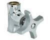 Kohler K-7678-CP Polished Chrome Straight Stop with Four-Arm Handle and 1/2" Npt