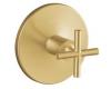 Kohler Purist K-T14488-3-BGD Vibrant Moderne Brushed Gold Thermostatic Valve Trim with Cross Handle