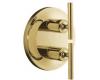 Kohler Purist K-T14489-4-PGD Vibrant Moderne Polished Gold Stacked Thermostatic Valve Trim