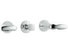 Kohler Coralais K-T15235-4-CP Polished Chrome Three-Handle Bath and Shower Valve Trim with Lever Handles, Valve Not Included